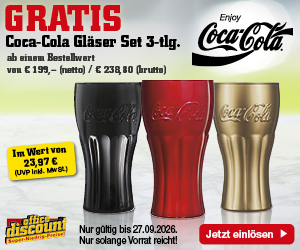 Gratis Coca Cola Gläser Set 3-tlg.